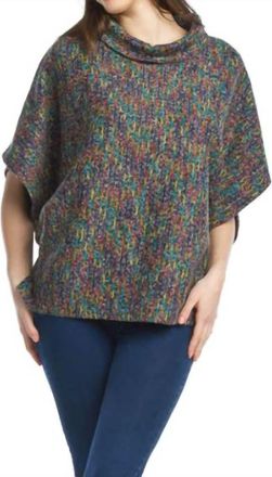 Papillon Poncho Style Sweater In Black Multi