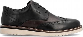 Rieker Mens Alan 04 Wide Shoes In Nero/blei