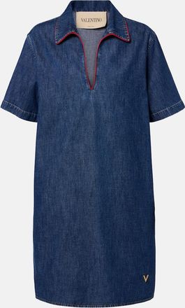 Valentino VGold denim midi dress