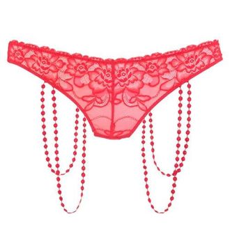 Lascana Womens Strappy Lace Thong in Red at Nordstrom, Size 6