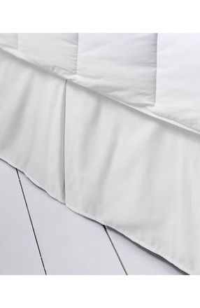 Lands End 400 Thread Count Premium Supima Cotton No Iron Sateen Bedskirt in White at Nordstrom, Size California King