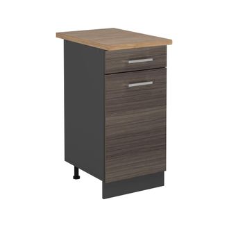 Vicco Mueble Bajo De Cocina R-line, Gris Noble, 40 Cm, Et Roble