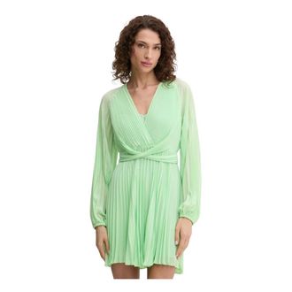 Twinset Vestido plisado - Dresses - Mujer - Verde - S