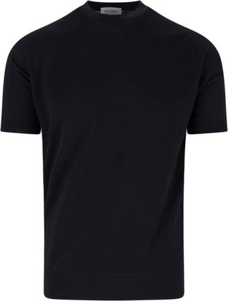 John Smedley Black Kempton Sea Island Cotton T-shirt