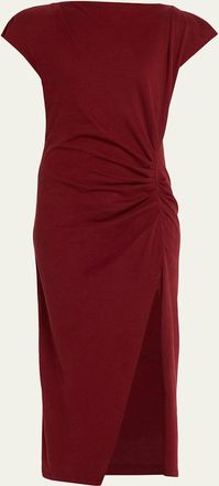 Isabel Marant Nadela Ruched Cotton Jersey Dress