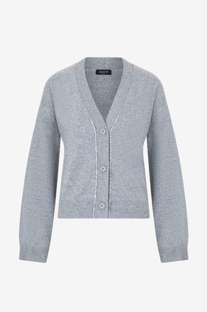 Fabiana Filippi Feiner Boxy-Cardigan mit Pailletten am V-Ausschnitt