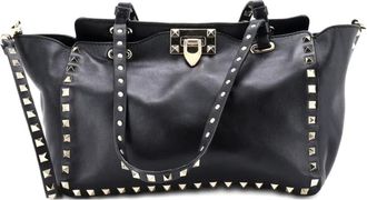 Valentino Garavani Rockstud Soft Leather Small tote bag - Nero