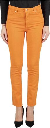 Kiton Broeken, Dames, Oranje, M, Katoen, Jeans Regular Effen 100% Handgemaakt
