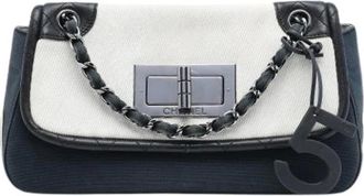 Chanel Pre-owned Vintage Schoudertas - Dames - Pre-owned - Blauw - Maat: ONE Size Leer