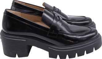Stuart Weitzman Soho Loafers in Black Leather