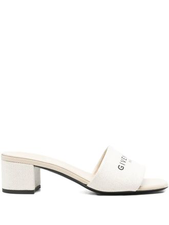 Givenchy 4G canvas muiltjes met logoprint - Beige