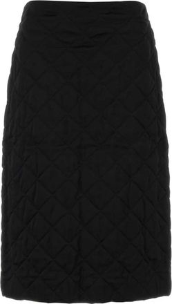 Jil Sander Viscose Midi Rok - Dames - Midirokken - Zwart - S - Rokken