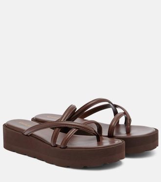 Gianvito Rossi Leather platform sandals