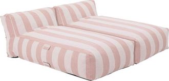 Oviala Conjunto de muebles de jard&iacute;n modulares y 2 tumbonas rosa empolvado