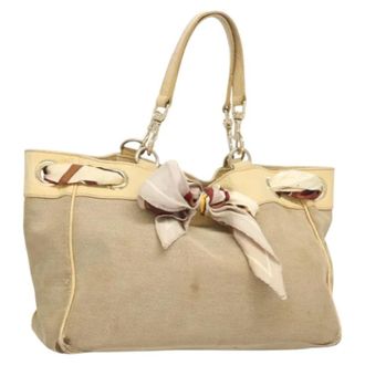 Gucci Pre-owned Leather gucci-bags - Dames - Vintage Shopper - Beige - ONE Size - Leer - Vintage
