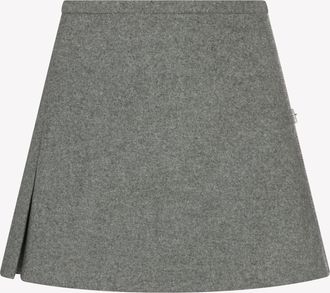 Serena Bute Merino Wool Mini Kilt - Light Grey