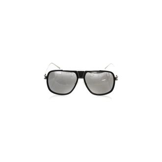 Frankie Morello Sunglasses, male, Black, ONE SIZE, Shield Sunglasses Black Metal Frame Grey Lens