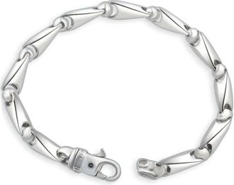 Pompeii3 Mens 14k Gold (46gram) or Platinum (86gram) 7.5mm Link Bracelet 8.5