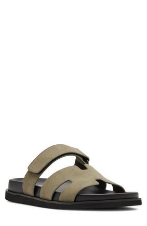 Steve Madden Maiven Slide Sandal in Olive Suede at Nordstrom, Size 12