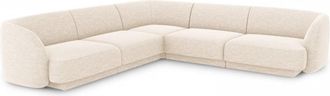 BLOOMINGLOFT Grosses Design Ecksofa Miley - Chenille Light Beige