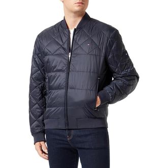 Tommy Hilfiger Opvouwbare Gerecyclede Bomber - Heren - Gewatteerde jassen - Blauw - XL - Polyester - Jassen