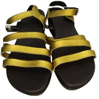 Arche New Arche Womens Socool Sandals Ankle Strap Buckle Wedge Cushion Size 10 In Black, Gold