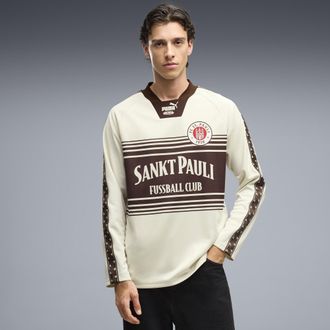 Puma Maglia a maniche lunghe dal taglio morbido FC St. Pauli KING da uomo, Abbigliamento, Bianco, 3XL