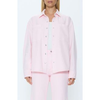Pistola Denim Elin Snap Front Shirt in Blush at Nordstrom, Size X-Small