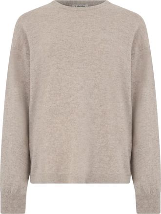 Max Mara Truien - Dames - Ronde hals truien - Beige - M - Truien & Vesten
