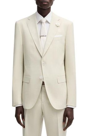 BOSS Hutson Wool Blend Sport Coat in Off White at Nordstrom, Size 44