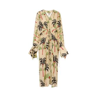Anjuna Maxi Dresses, female, Multicolor, Size: M Long Kimono