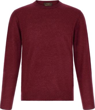 Zanone Giro Crewneck Sweater - Heren - Cashmere truien - Rood - M - Kasjmier - Truien & Vesten