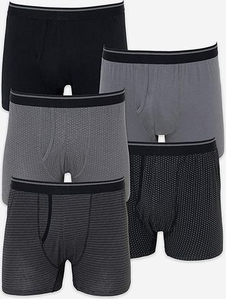 Jacamo 5 Pack Print A-Front Boxers
