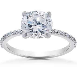 Pompeii3 2 1/4 ct Lab Grown Diamond Sophia Engagement Ring 14k White Gold