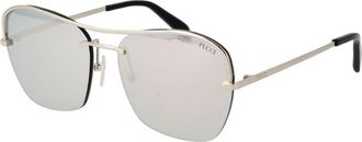 Emilio Pucci Silver Metal Womens Sunglasses