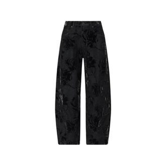 Liu Jo Pantalon Over Antracita Est Floral - - Jeans - Donna - Nero - W25