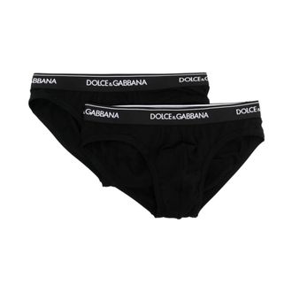 Dolce & Gabbana Midi Briefs (2-Pack) - male - Dolce & Gabbana - Underpants - Black - 2XL - Underwear