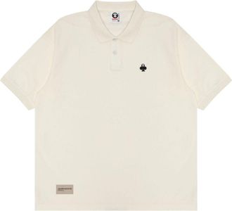 Aape By A Bathing Ape logo-appliquéd cotton polo shirt - men - Cotton - S - White