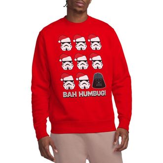 Star Wars Uniseks Adult Empire Bah Humbug Kerstmis Sweatshirt (Rood)