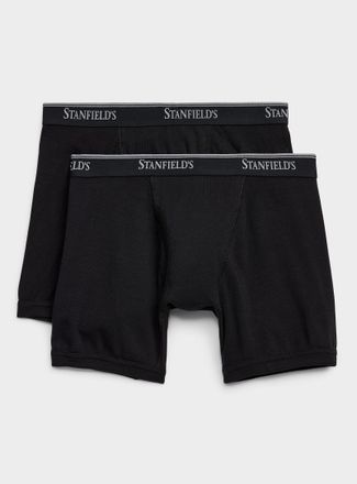 Stanfields Mens 6 ultra-comfortable solid boxer briefs Flex 2-pack
