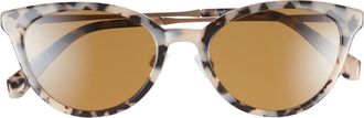 Eyebobs Statuette 51mm Polarized Cat Eye Sunglasses in Vanilla Chop /Brown at Nordstrom