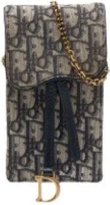 Dior Borsa Pre-owned in Tela con Tracolla - - Pre-owned - Donna - Blu - ONE SIZE