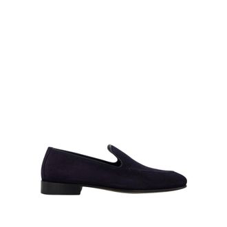 Manolo Blahnik Navy Suede Loafers