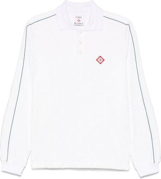 Casablanca Polo con monogramma - Bianco