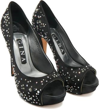 Gina Pumps a punta aperta - Nero