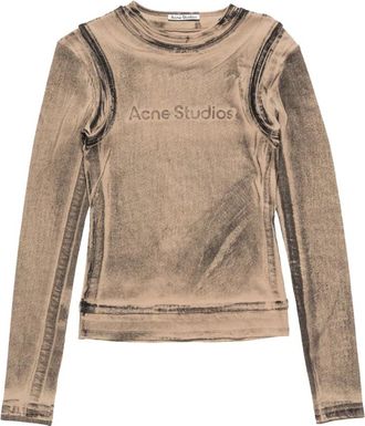 Acne Studios Mujer, Camisetas, Beige, Talla: S