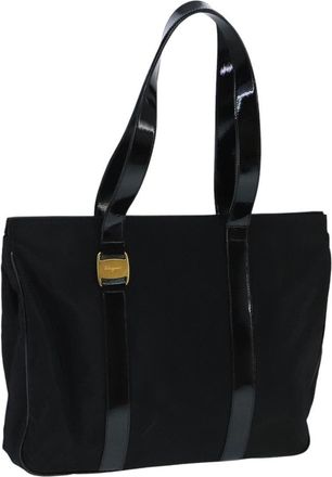 Ferragamo Vala Canvas Canvas Tote Bag Bag (Pre-Owned)