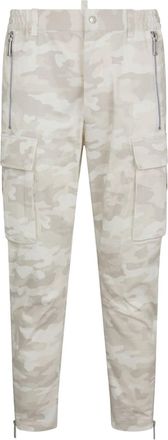 Dsquared2 tapered camouflage-print cargo trousers - men - Cotton/Cotton/Elastane - 52 - Neutrals
