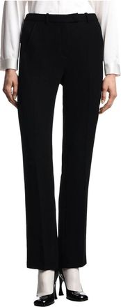 Emporio Armani ASV Waffle Weave Technical Fabric Broeken - Dames - Straight fit broeken - Zwart - S - Broeken