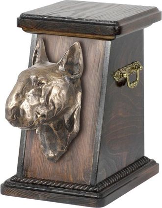 OEM Bull Terrier, Bull Terrier I - Urna Para Cenizas De Perro, Elegante Urna Con Estatuilla, Urna Conmemorativa Con Busto De Perro De Art-dog
